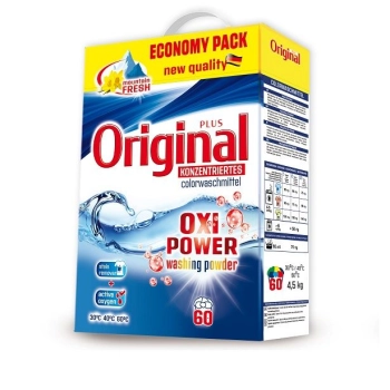 Original 60p / 4,5 kg – Proszek do prania koloru | Karton | HURTOWNIA | Paleta 132 sztuki
