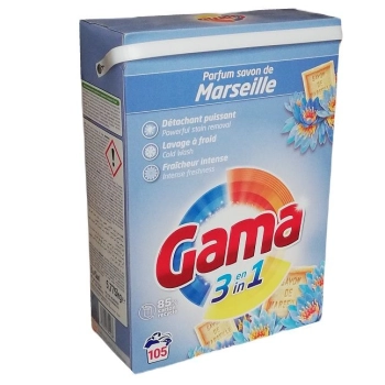 Gama 105 p/ 5,775kg z mydło marsylskie proszek paleta 108 szt HURTOWNIA