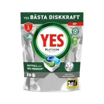 Yes Platinum All in One 45 szt. – kapsułki do zmywarki (paleta 576 opakowań)