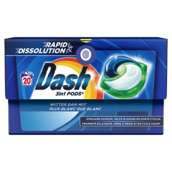 Dash kapsułki do prania białego 20 szt PALETA 288 sztuk HURTOWNIA