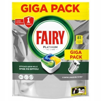Fairy Platinum Lemon kapsułki do zmywarki 81 szt. – paleta 216 opakowań (hurt)