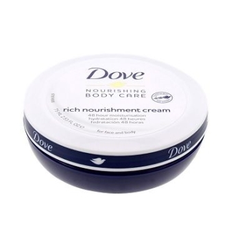 Krem Dove Rich 75 ml – zestaw 48 sztuk (HURT) biało-niebieski