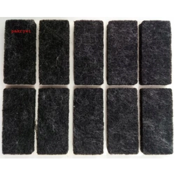 Podkładki filcowe pod meble samoprzylepne 20x44 mm czarne