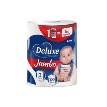Ręcznik papierowy do kuchni DELUXE biały gruby 300 listków 60 m