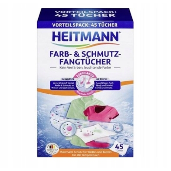 Chusteczki Do Prania Wyłapujące Kolor Heitmann 45 sztuk Niemieckie