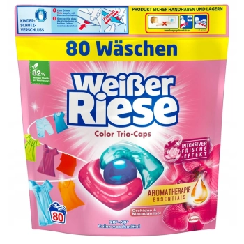 Weisser Riese Color Trio-Caps Kapsułki do Prania Orchidee 80 sztuk