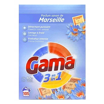 GAMA 3w1 Uniwersalny proszek do prania z Mydłem Marsylskim