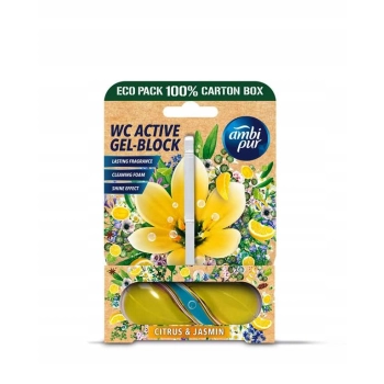 Ambi Pur kostka zawieszka do WC/bidetu – odświeżacz na kamień, cytryna, 256 sztuk (HURTOWNIA)