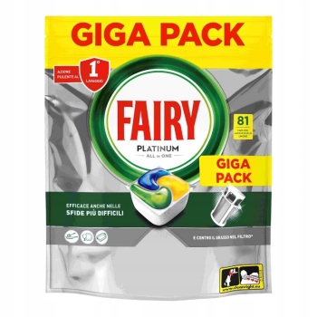 Fairy Platinum LEMON kapsułki do zmywarki 81 sztuk
