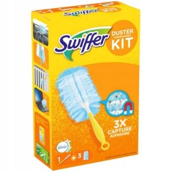 Swiffer Zestaw Miotełka do Kurzu + 3 Wkłady Febreze