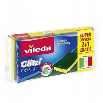 Vileda zmywak żółty do naczyń 3 szt Mocny i wytrzymywały