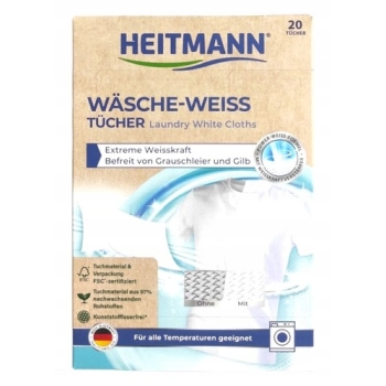 HEITMANN Chusteczki do Białych Ubrań 20szt