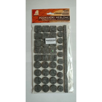 Podkładki FILC Mix Średni Szary 38szt gr. 6-7mm pod meble krzesła stołki