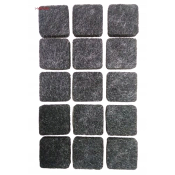Podkładki filcowe pod krzesła meble stołki 15 szt czarne kwadrat HURTOWNIA