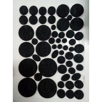 Podkładka filcowa pod meble krzesło stołek stół czarne koła 55 sztuk mix HURTOWNIA