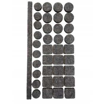 Podkładki filcowe pod meble krzesła stoły stołki szare MIX 38 szt GRUBE HURTOWNIA